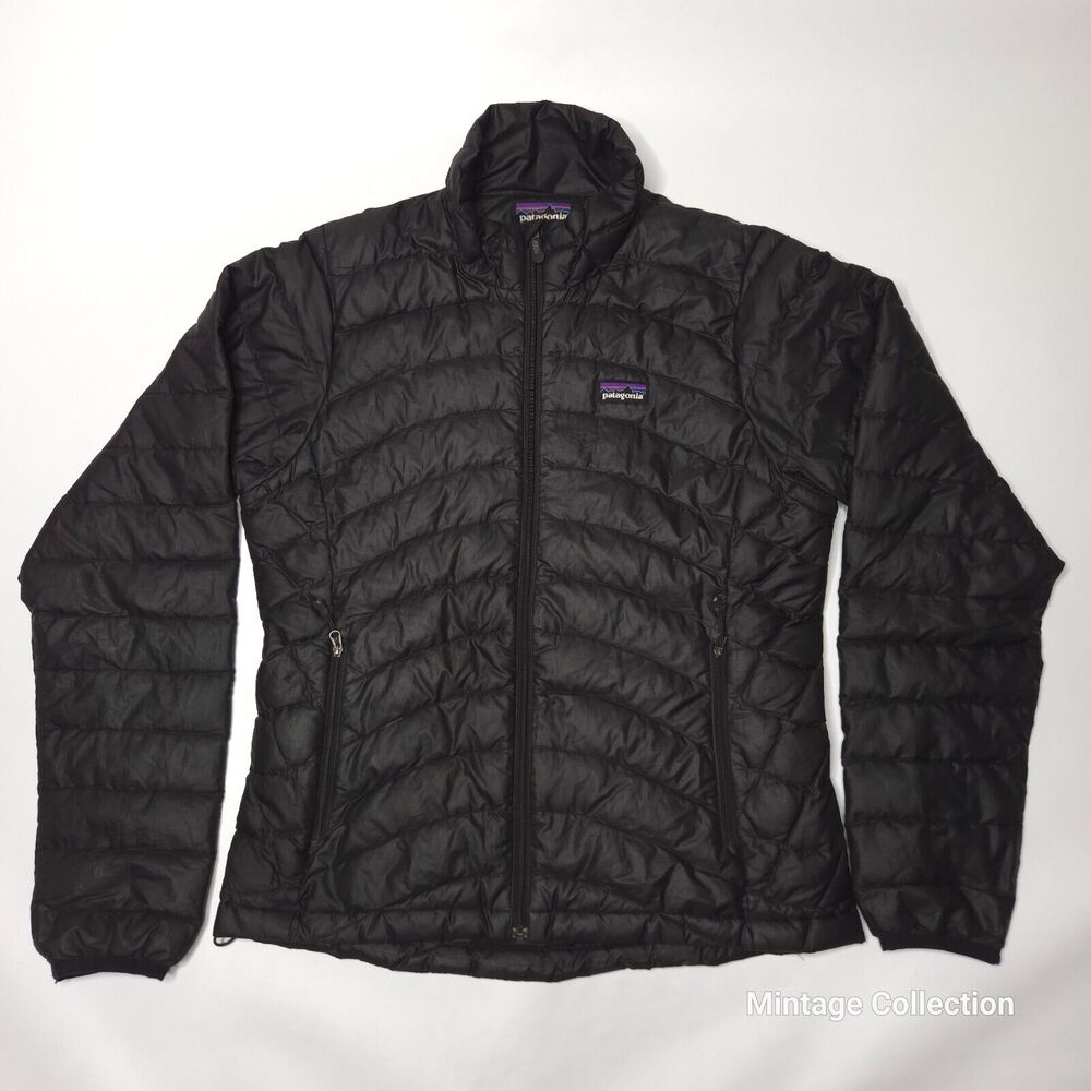 Patagonia Women’s Black Goose Down Insulated Full Zip Puffer Winter Jacket SZ Xs